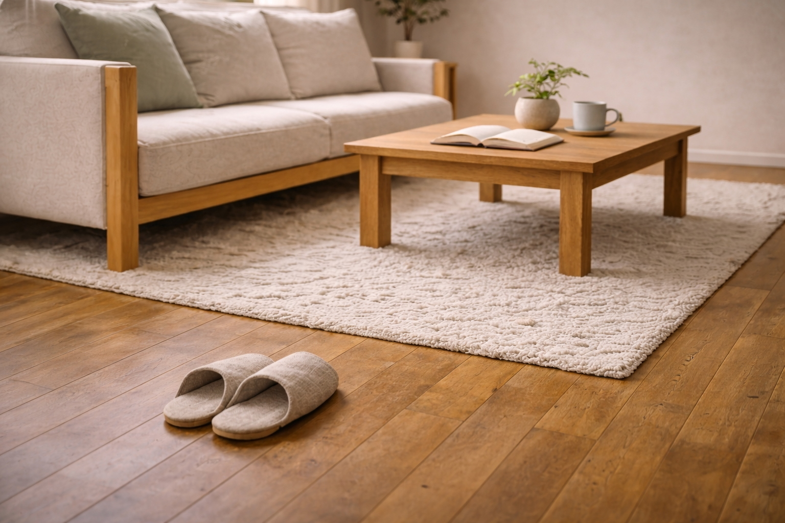 自然素材の質感（床や壁のイメージ）