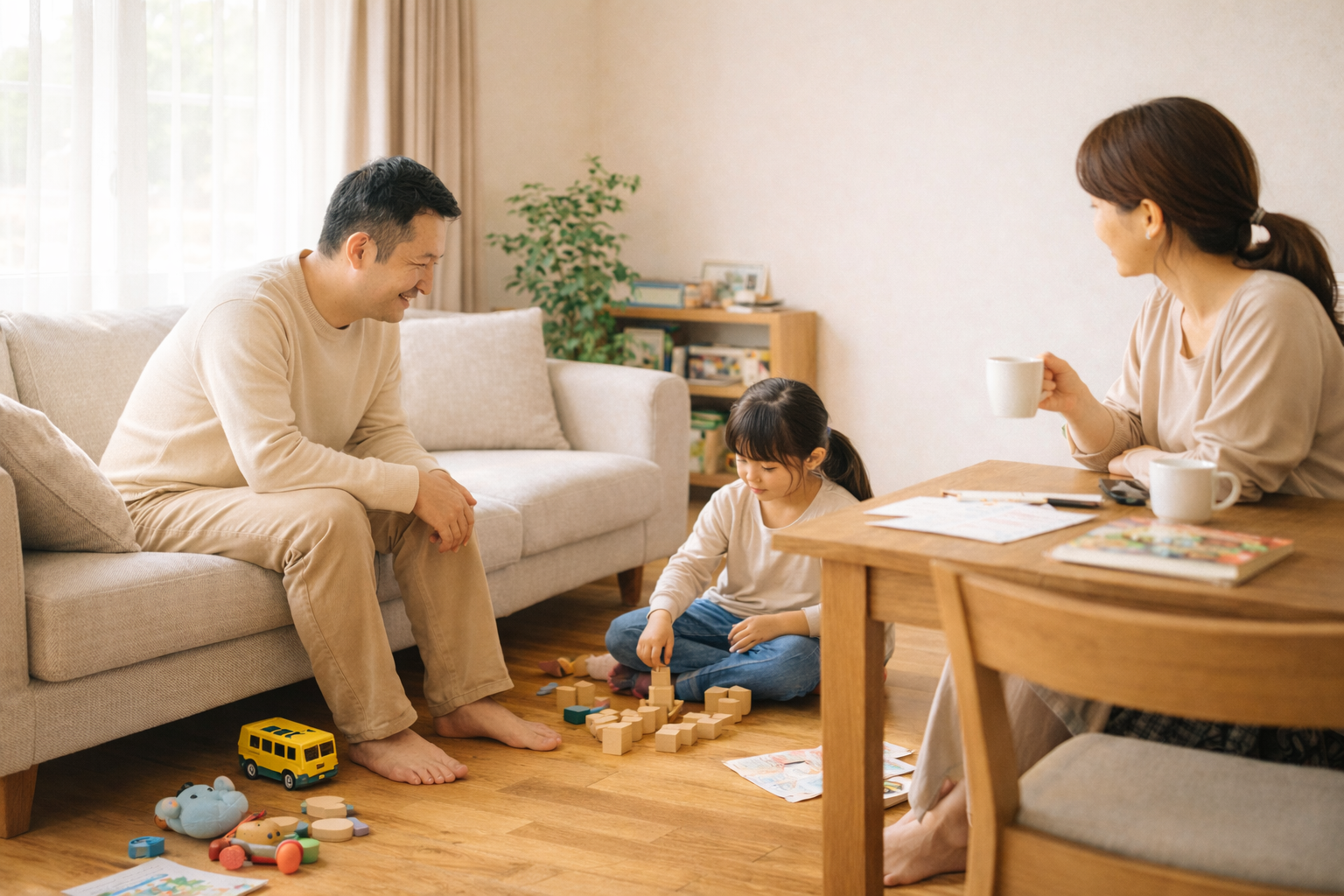 落ち着いた室内の様子（安心のイメージ）